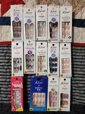 Kiss Assorted Press-On & Salon French Nails - Multi-Color Set